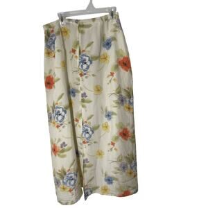 Vintage 10P Silk Women's Jennifer Moore Midi Floral Cottagecore Skirt